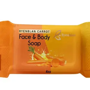 3 Bienblan Carrot Face & Body Soap 4oz Natural Cleansing for Skin Care with Carrot Extract