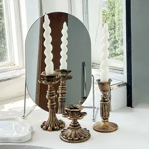 French Classical Candlestick Holder, Vintage European Style Decorative Candle Stand, Elegant Home Decoration Accessory, Lantern Candle Holder, Home Accessories
