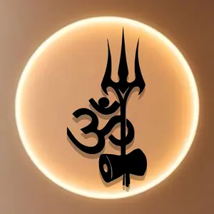 Hinduism Symbol Wall Art, 1 Count Modern Iron Wall Decor, Wall Hanging Ornament for Home Living Room Bedroom Office, Religious Decoration