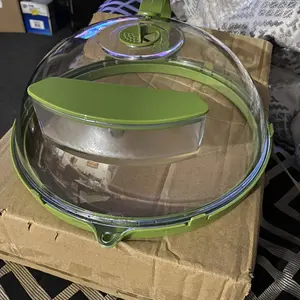 UFORU Microwave Splatter Cover with Water Steamer, 10 inch Clear Microwave Plate Cover Lid for Food, Kitchen Gadgets Accessories for Microwave Oven Kitchenware Utensils