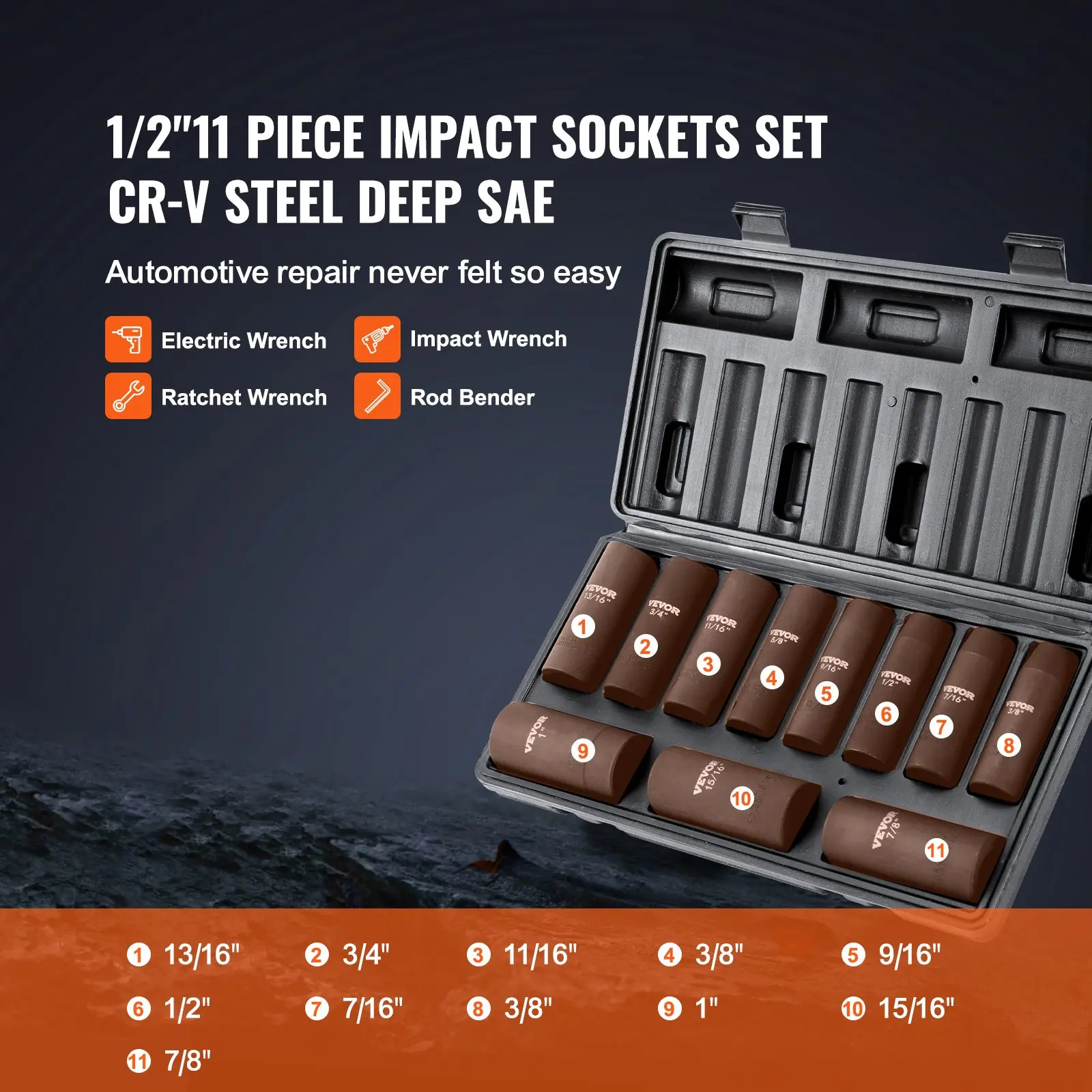 1/2" SAE - 11PC CR-V