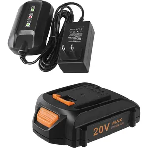 Replacement 20V  and Charger Starter Kit, WA3525  and Charger WA3732 Compatible with Worx 20-Volt Cordless Power Tools