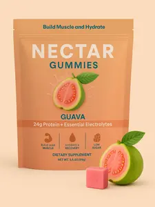 Nectar Gummies Protein & Electrolyte Gummies for Hydration & Recovery (90g Bag) - Guava Flavor - High Protein + Essential Electrolytes