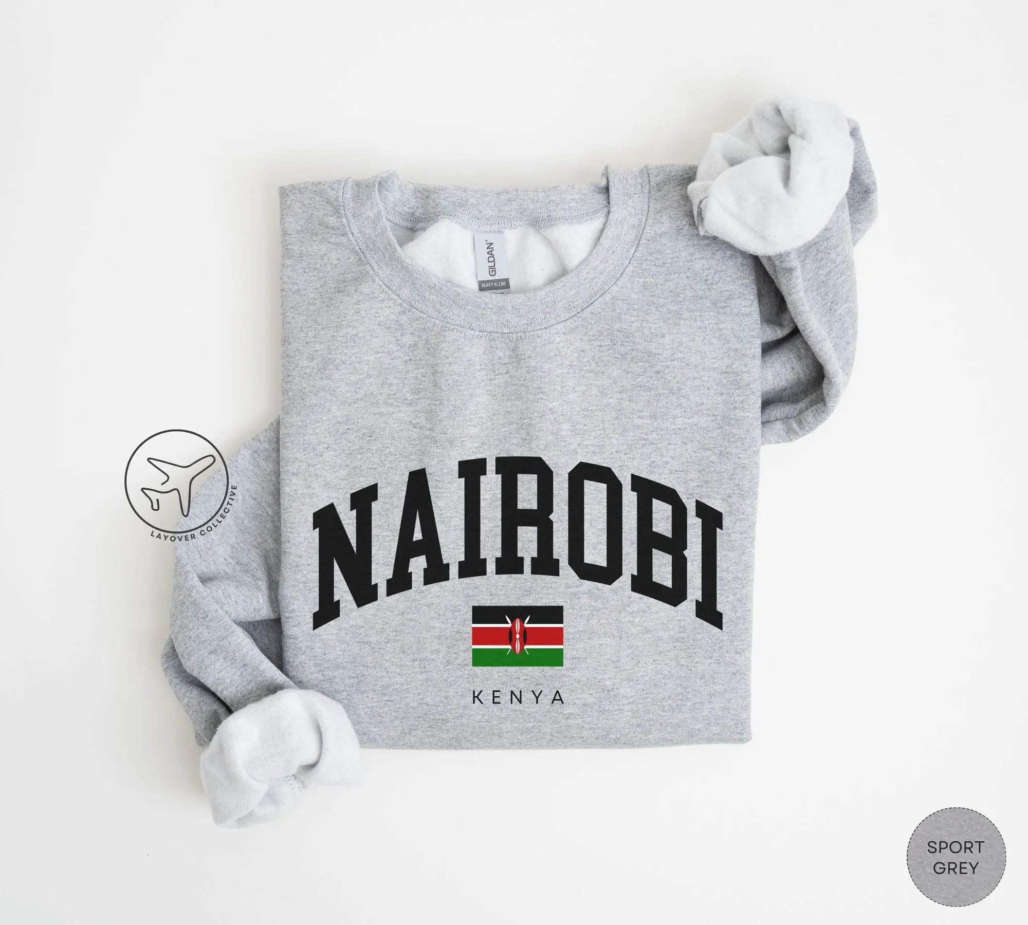 Nairobi Kenya Sweatshirt, Kenya Flag Pullover, Nairobi City Sweater, African Pride Crewneck, Minimalist Travel Gift