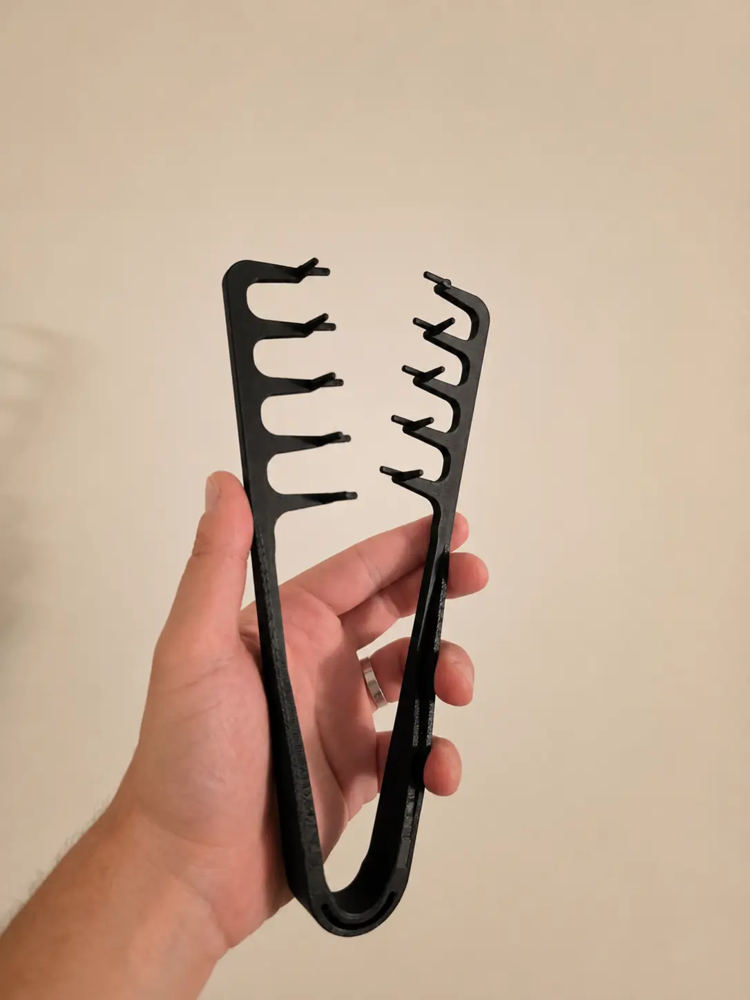30% Bigger 3D Printed Ergonomic Hair Comb - Professional Sectioning, Mixing & Styling Tool for Home Bathroom Use