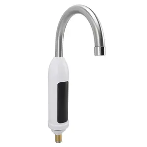 110V 3000W Stainless Steel Instant Heating Bathroom Faucet - Rotatable Spout, Lower Inlet Mode (30-60℃), IPX4 Waterproof, Electric Hot Water Supply for Small Kitchens, Small Kitchen