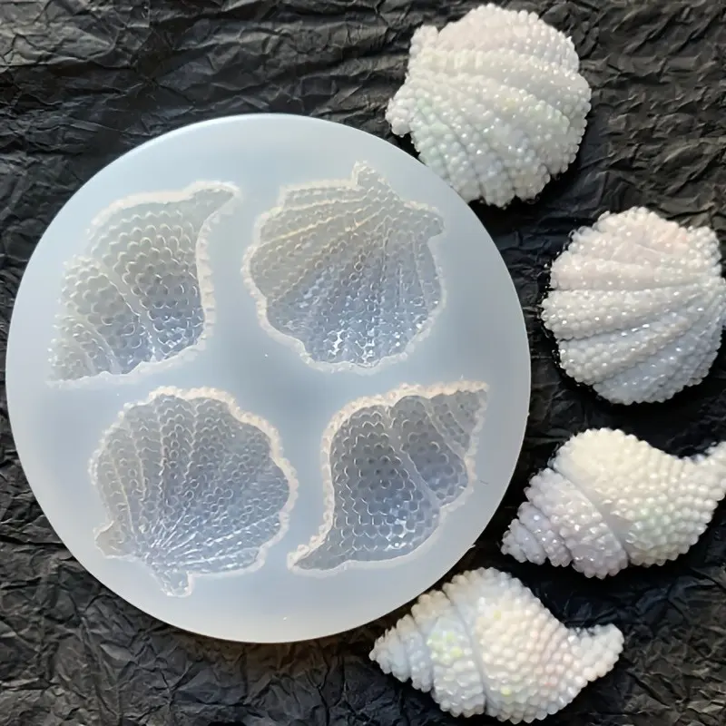 Shell Design Silicone Mold, 1 Count Diy Candle Making Mold, Soap Molds, Phone Case Decoration Material Mold, Soap Making Supplies, Silicone Molds For Crafts