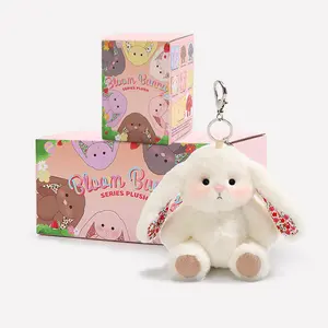 Getahug Rainbow Bloom Mini Bunny Blind Box | 5.9 Inches Plush Bag Charm Keychains Gift