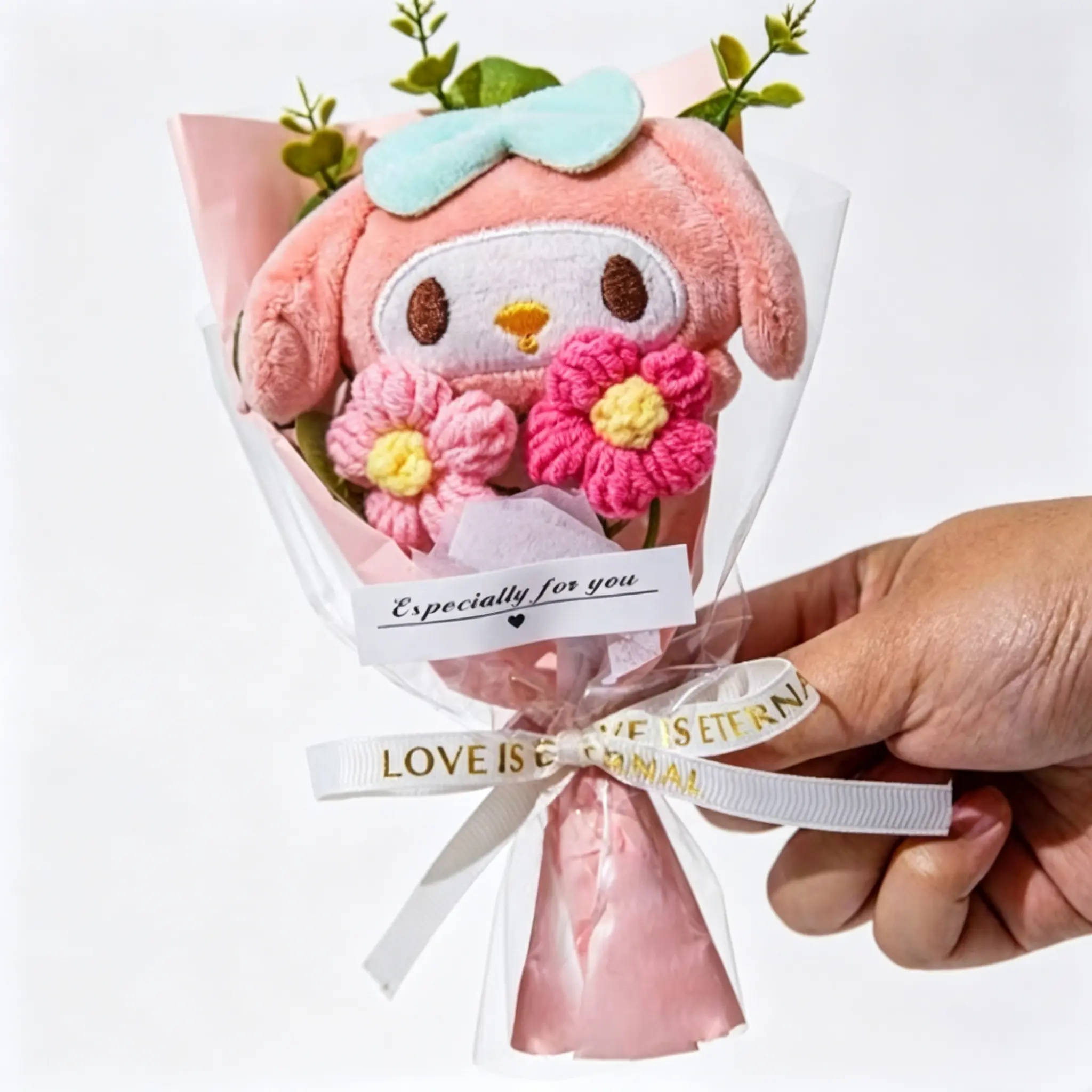 Sanrio Mini Flower Bouquet Sanrio Licensed Cute Kawaii Artificial Flower Desk Decor Gift for Girls & Women