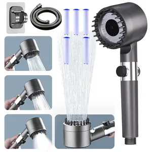 Ion Drops Shower Head with High Pressure (Clean Tub & Pet), Multi-Mode Shower Head with 60 Inch Hose, Filtered Showerhead Remove Chlorine, Massageable Shower Heads with ON/OFF Switch