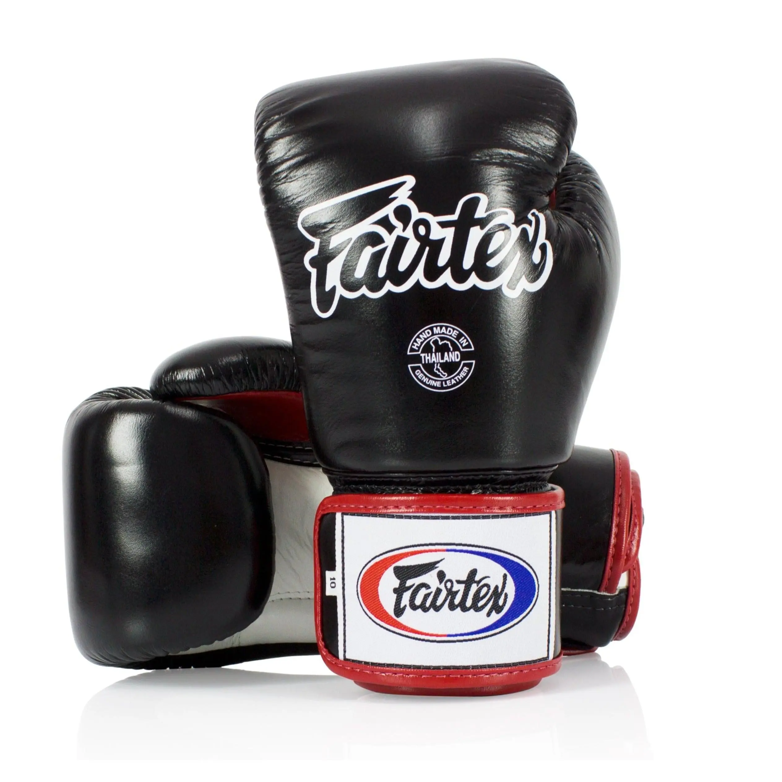 Fairtex BGV1 Muay Thai Boxing Gloves, Black/White/Red Color Options, for Combat Sports Training
