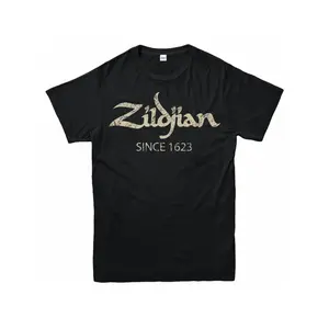 Zildjian Cymbals Men's T-Shirt Cotton Comfortable Casual Wear Trendy Design High quality short sleeves200g washed cotton short-sleeved men's T-shirt