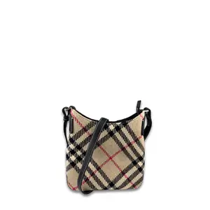 Pre-owned BURBERRY Wool canvas Crossbody Bags Checked Wool Crossbody