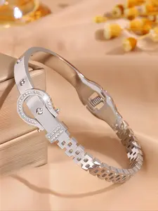 Elegant Casual Bracelet, Stainless Steel Layered Design Bracelet, Fashionable Jewelry for Women & Men, Trendy All-match & Exquisite Jewelry for Birthday Gift, Stainless Steel Bracelets
