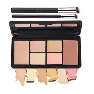 6 Colors Correcting Concealer Palette, 6 In 1 Contour Palette with 2 Packs Brush, Makeup Palette Contouring Foundation Color Corrector Palette, Color Corrector for Dark Circles, Blemish, Acne