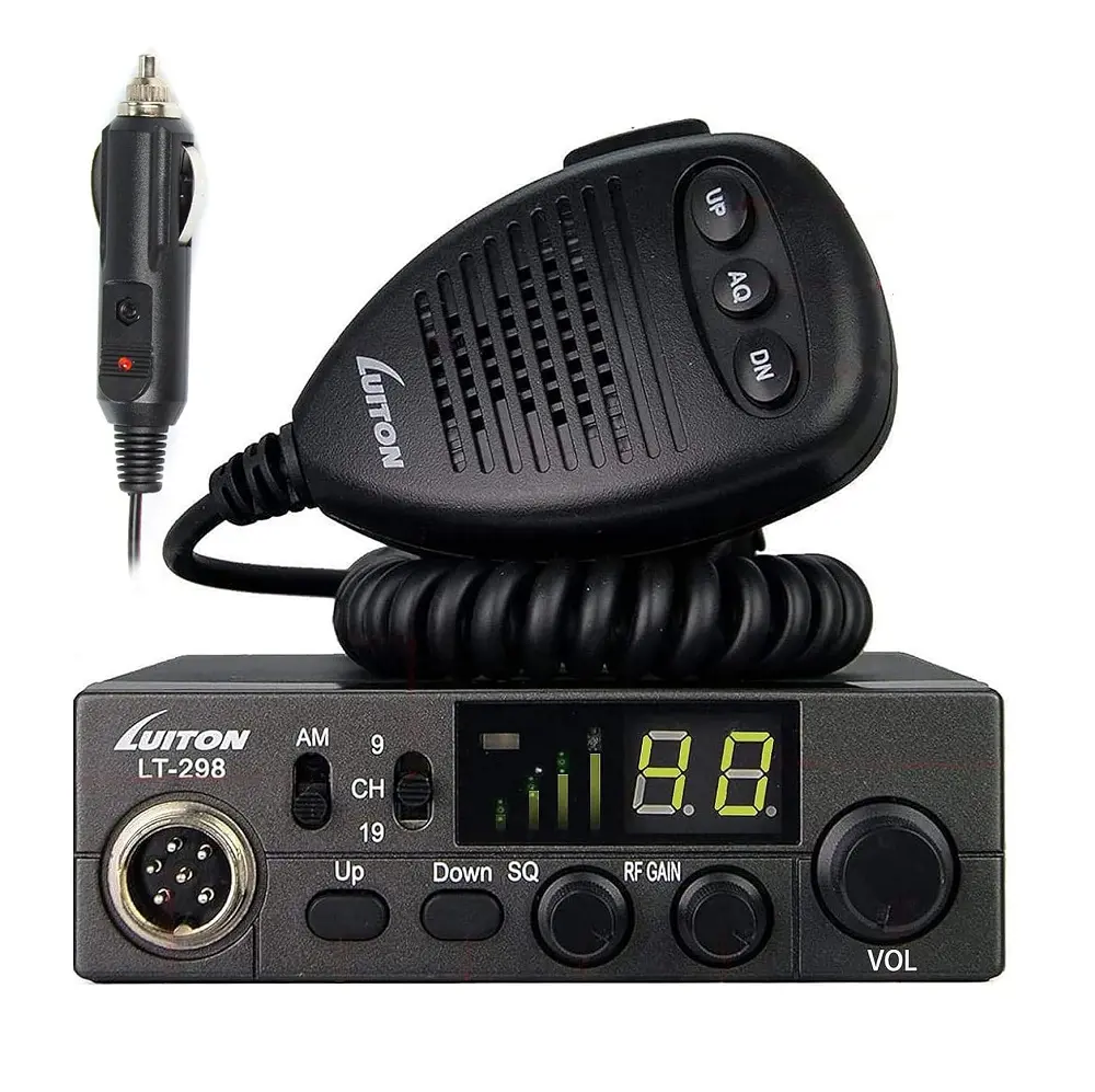 Luiton LT-298 2-Way CB Radio (2-Way Radios) - AM/FM Full 40 Channels, Instant Emergency Channels 9/19, ASQ Function, RF-Gain, External Speaker Jack, Speaker Out, Easy-to-Read Display, Handcrank Feature, Two Way Radios