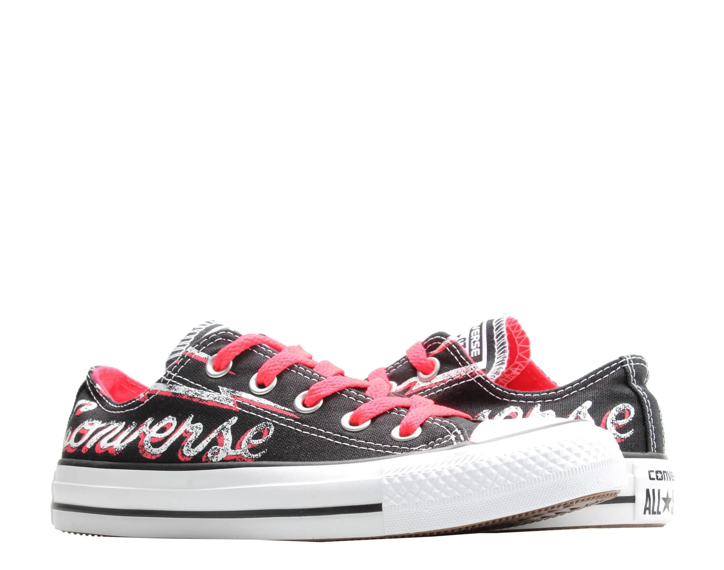 Converse Chuck Taylor All Star Ox Branded Black Sneaker in Infrared | Low-Top