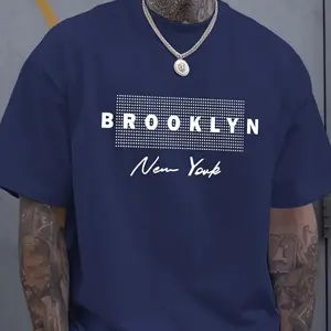 Brooklyn New York Graphic Cotton T-Shirt, Valentine's Day Gift for Him Her, Fashion Oversized Comfort Outfit for NYC Lover Friends Family
