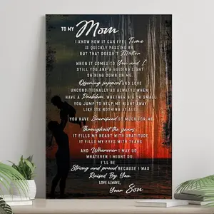 Give My Mom Custom Wall Art, Son Gifts For Mom, Mother's Day Home Decor, Heartfelt Gifts For Mom From Son