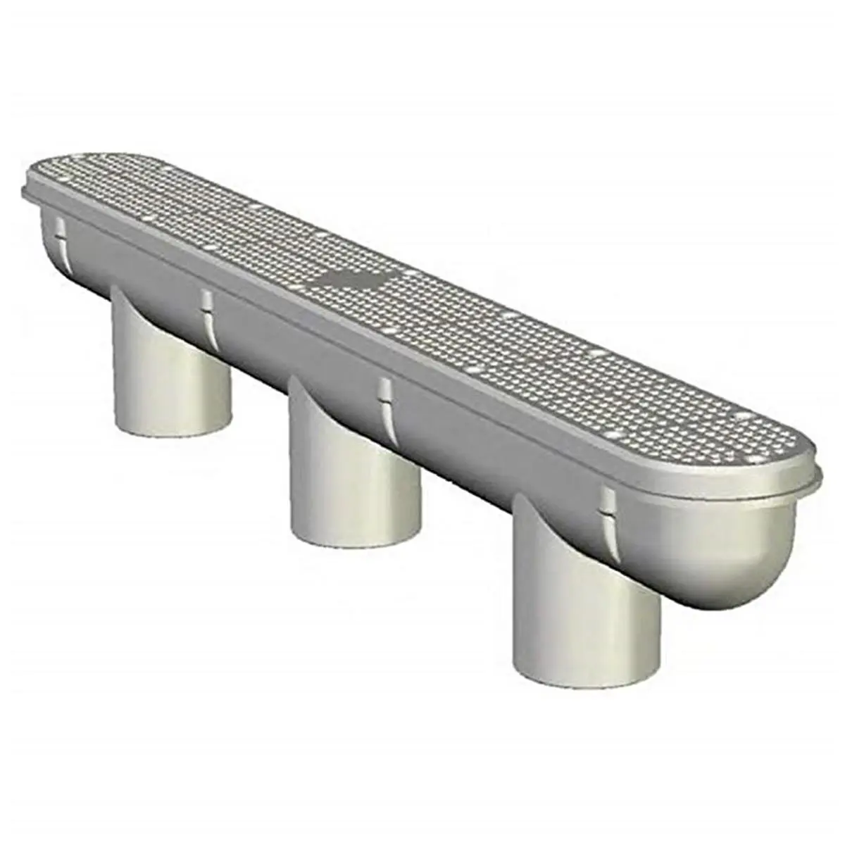 212 MAIN 32 in. Professional Plumbing Linear Grated Main Drain with Sump, PVC Construction, ANSI-Tested for Pool & Deck Outdoor Drainage Channel (Aquatic Fitness Equipment)