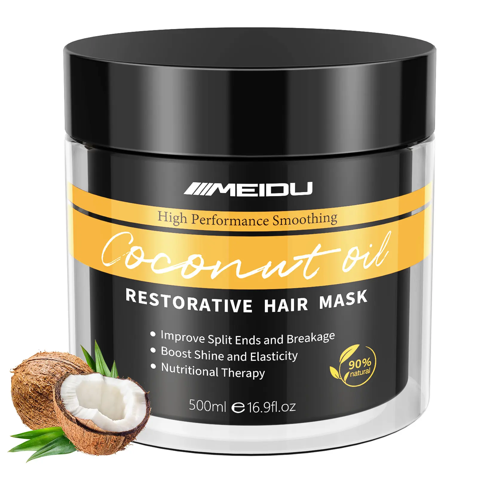 MEIDU Keratin Hair Mask,Collagen Hair Treatment,Ginseng Nourishing Repair,Coconut Oil Deep Conditioning,Smooth Moisturizer Hydrating, Haircare, Natural Hair Care