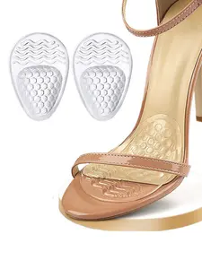 High Heel Insoles, Padded Insole, Silicone Insoles, Non-slip Foot Cushion, Foot Care Insoles, Comfortable Shoes Insert for Women & Girls, Shoes Accessories