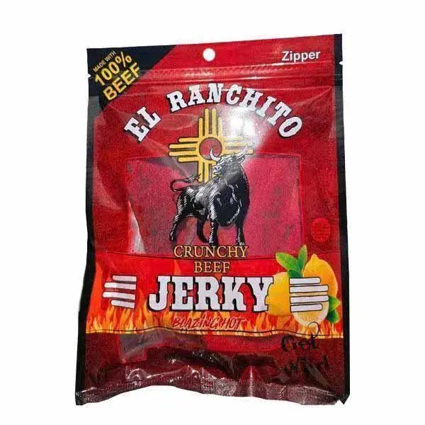 [Hot 2025!!!] Blazing Hot NEW LOOK El Ranchito Crunchy Beef Jerky Net Wt. 2 oz