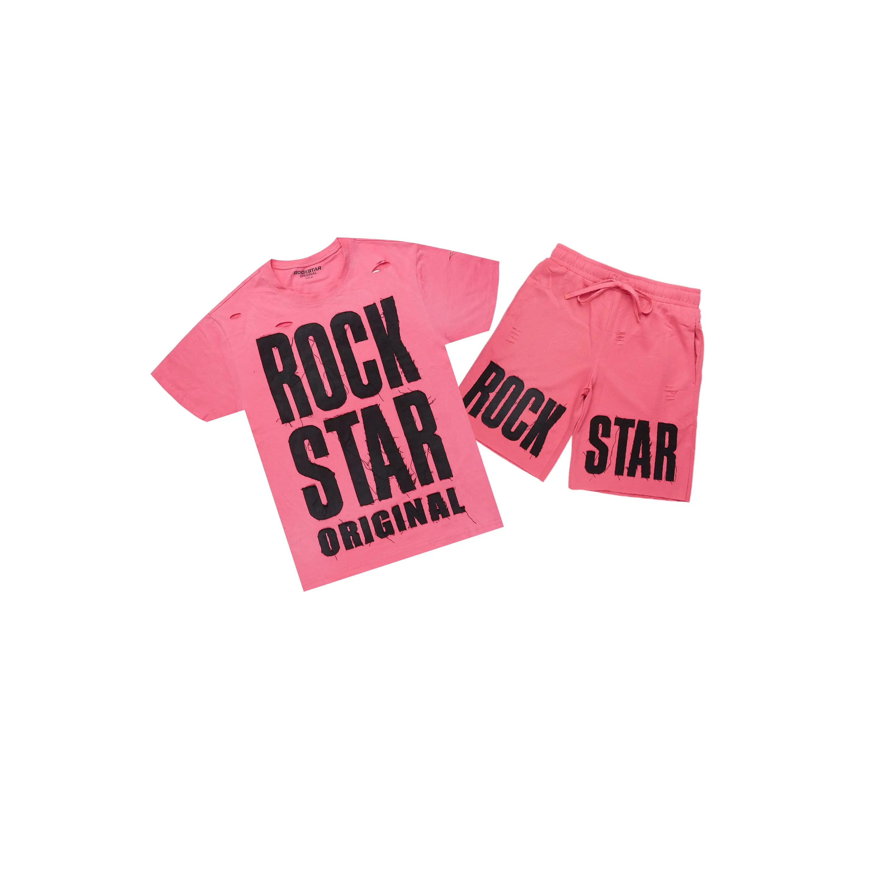 Shantrice Pink/Black T-Shirt Short Set