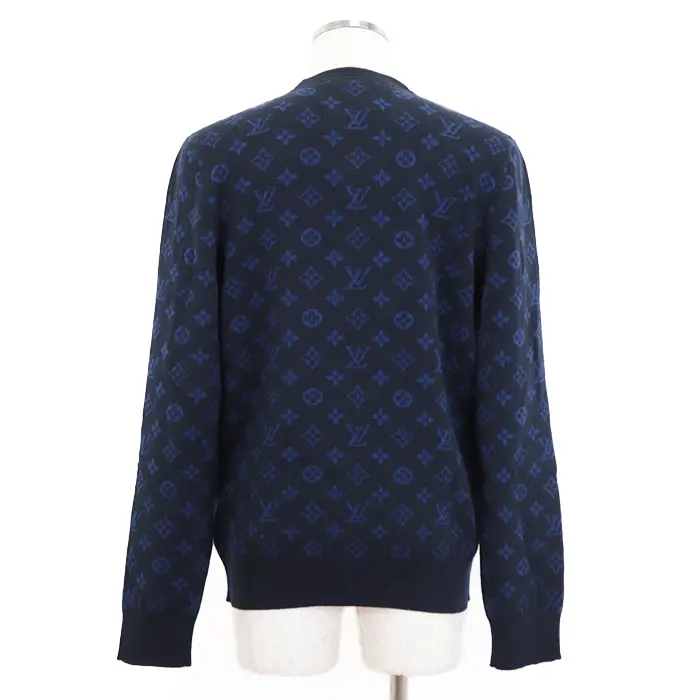 Pre-owned Louis Vuitton Wool Small Leather Goods Cashmere Monogram Knit Sweater