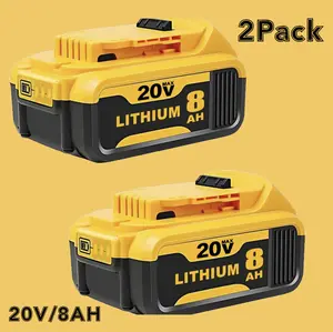 DCB200 1/2/Pack 8.0Ah LithiumBatteryReplacement for 20V Battery Lithium-ionMAXDCB200DCD/DCF/DCG/DCS Seriesdewaltbatteries