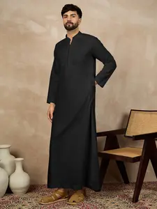 Muslim Middle East Men's Long Robe Outerwear, Traditional Arabic Clothing, Comfortable and Stylish, Perfect for Daily Wear
