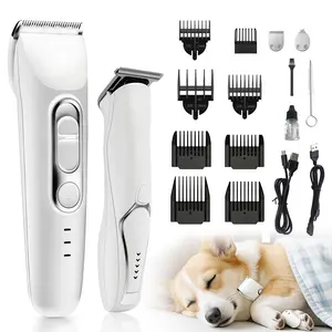 3-in-1 Function Pet Grooming Kit with Two Units and 15 Accessories, Includes Positioning Comb for Different Scenarios and Pet Hair Lengths, High-Speed Motor at 5800 RPM, Fully Rechargeable Battery Lasts up to 4 Hours, Waterproof and Durable