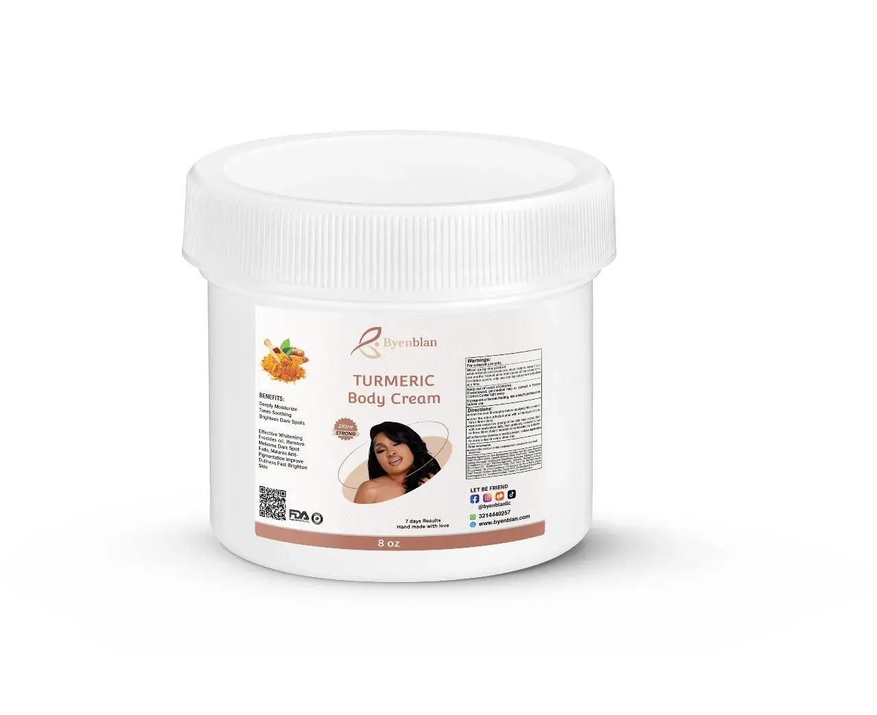 Byenblan- Turmeric Glow Body Cream | Exfoliate Gently
