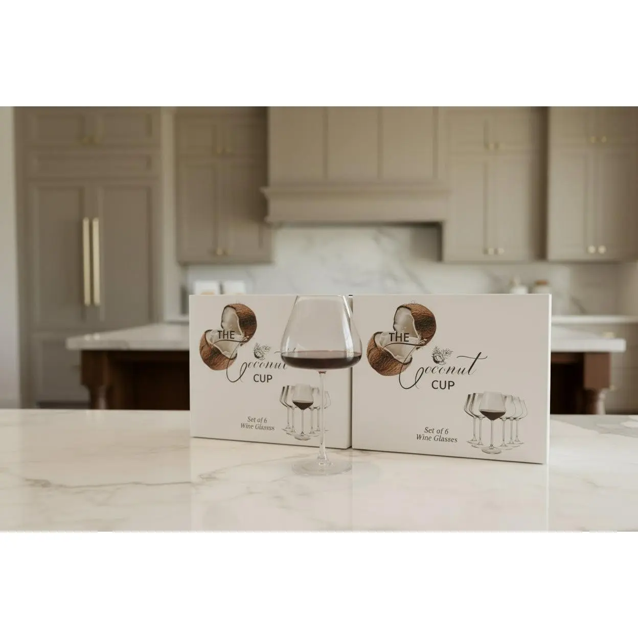 Red Wine Glasses, Set of 6