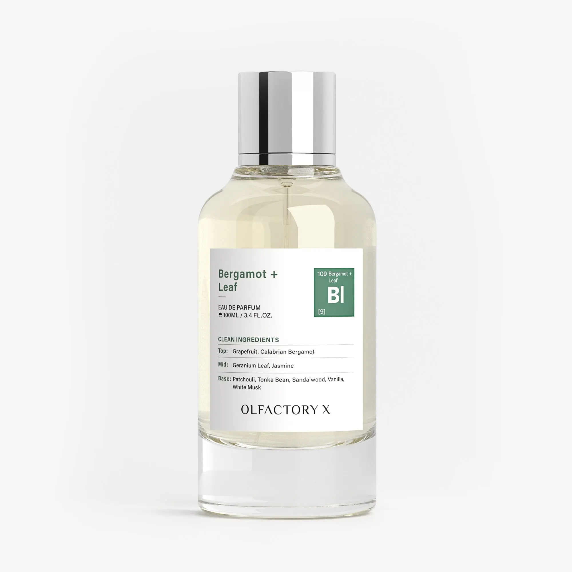 OLFACTORY X TABLE OF ESSENTIAL OILS Bergamot + Leaf Eau de Parfum 100ML – Chypre Perfume for Unisex – Long-Lasting Scent with Bergamot, Grapefruit, Jasmine & Sandalwood – Fragrance from France