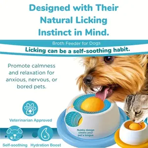 Pet Licking Fun Feeding Dish, Wet Snack Yogurt Licking, Slow Energy Consumption, Oral Care, Suitable for Cats and Dogs, Plastic Material, Slow Feeder Bowl