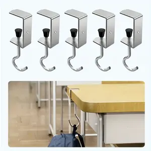 10 heavy metal backpack hooks, adjustable dormitory furniture desktop hooks, used for hanging bags, special backpack rack, bearing 110 pounds, portable detachable desktop hooks, home storage accessories.