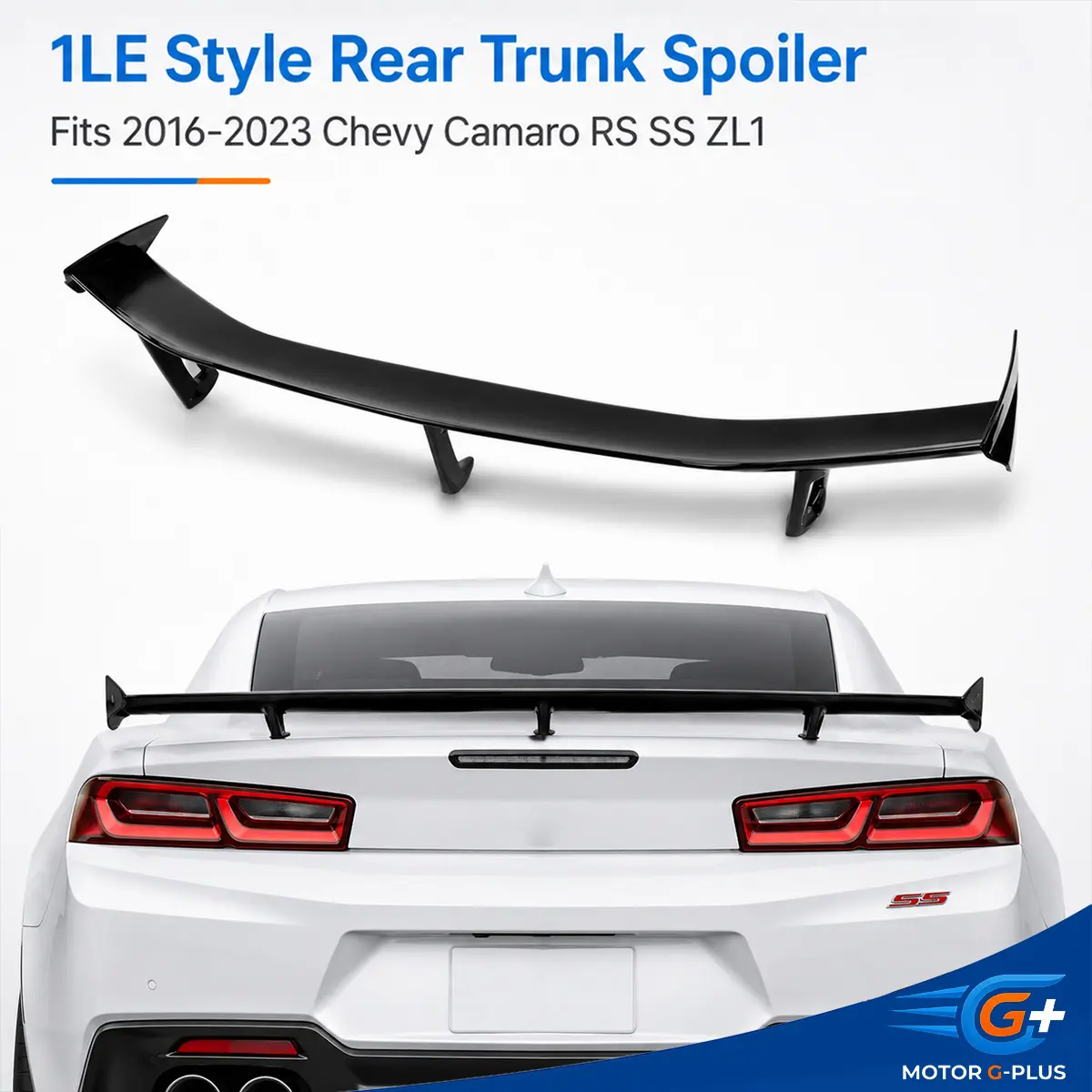 MOTOR GPLUS Fits 16-23 Chevy Camaro RS SS ZL1 Gloss Black Rear Trunk Wing Spoiler 1LE Style