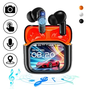 Ear Buds BT5.4 Wireless Earbuds Bluetooth Headphones Wireless Ear Buds Featuring Touch Display Charging Case, Call Noise Cancelling & 3 Sound Modes for Music, Gaming, and Movie Enthusiasts, Bluetooth Earphone with Locator Function Wireless Earbuds Headset