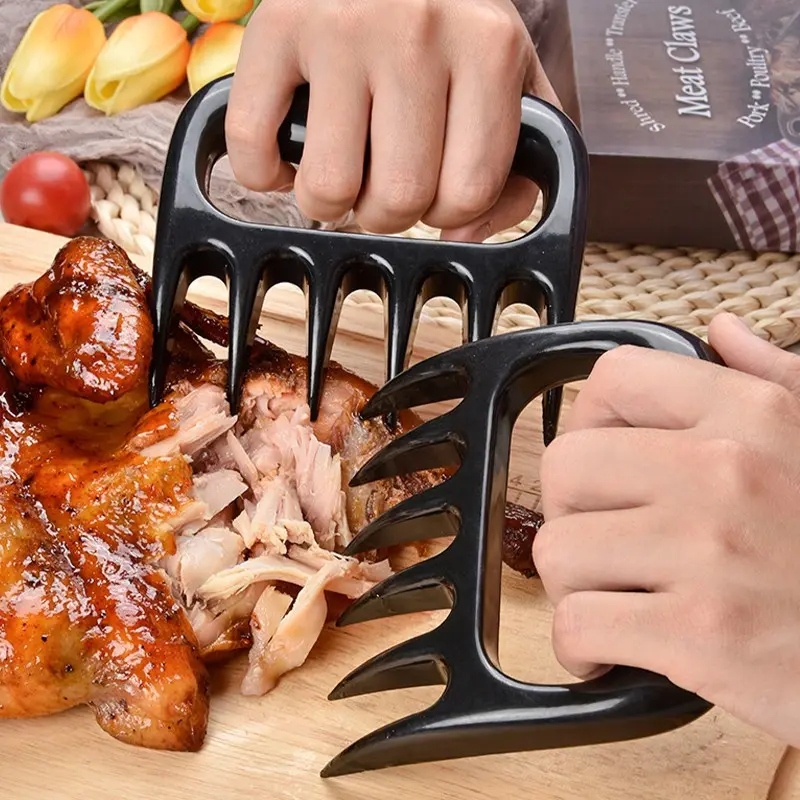 2 Pcs Meat Shredder Claw Set, Chicken Meat Separator and Pulling Tools, BBQ Shredding Forks for Easy Meat Preparation, Kitchen Cooking gadget