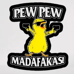 Pew Pew Madafakas UV-DTF Sticker/Colored Decal with UV Protection funny hard car stickers window truck Versatile, Laptop Water Bottle Decal Sticker