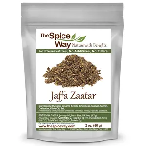 Jaffa Zaatar Cutlery Tableware - Traditional Blend with Hyssop, Sumac, Chickpeas, Cumin & Coriander for Dipping and Salads Flavor Spice