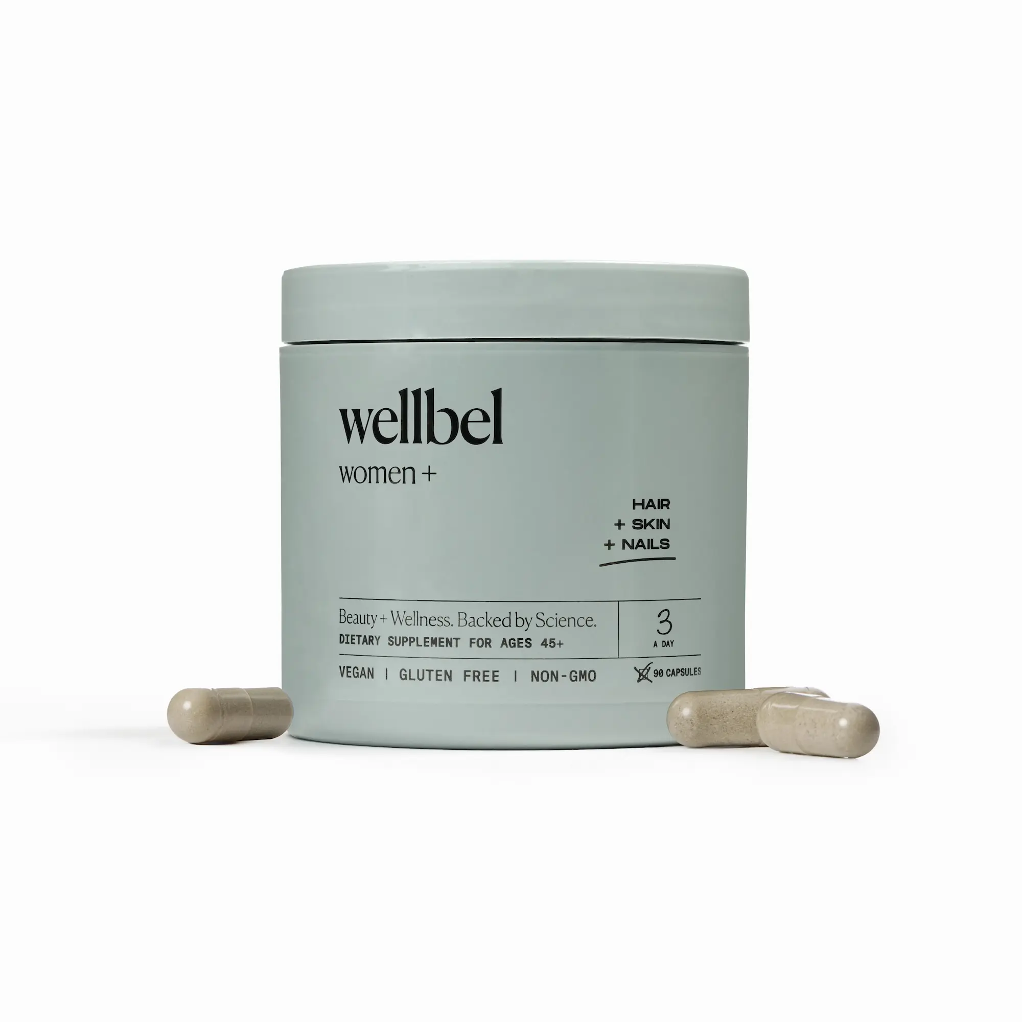 WELLBEL Women's Hair, Nail & Health Support Dietary Supplement Capsules - Vitamins for Women, Biotin Beauty Supplement for Hair & Nail Care