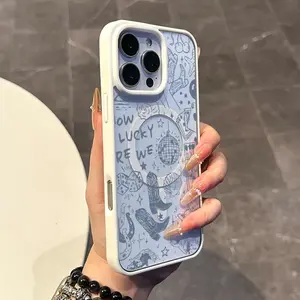 Magnetic Western Element Collage Protective TPU Casing for iPhone 11/12/13/14/15/16/17 Pro, Pro Max, Plus - Chic, Anti-Slip, Ultra-Thin, Shock-Resistant, Aesthetic Mobile Phone Cover Accessory
