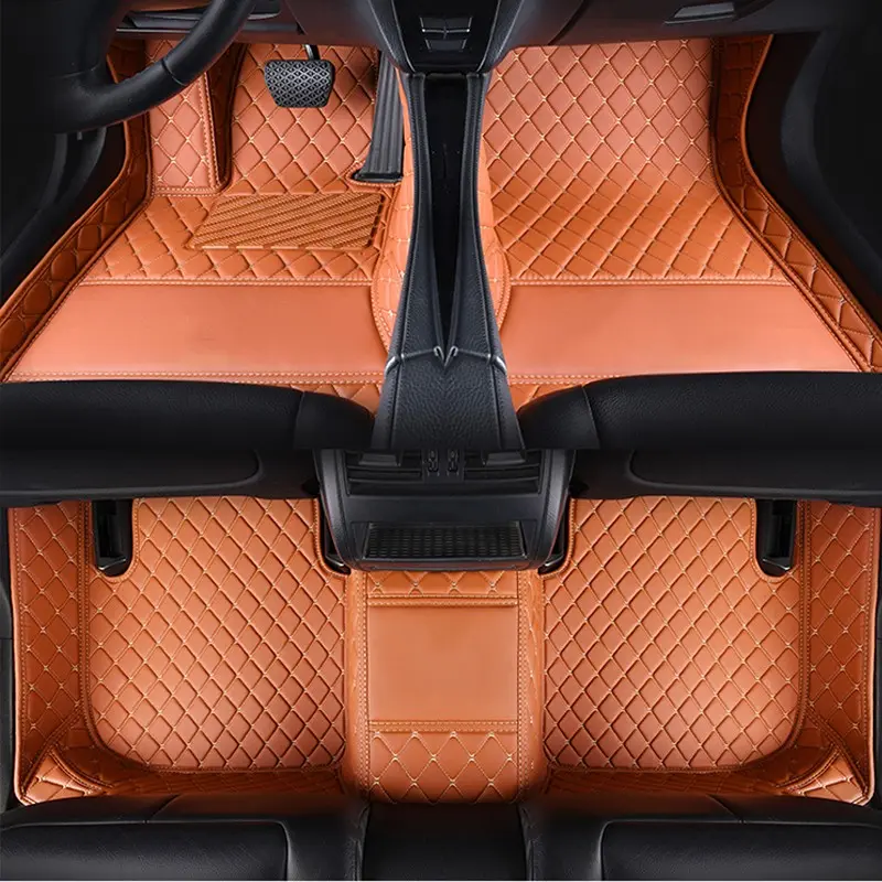 Custom Car Floor Mat For BMW E92 2006~2013 Left/Right -hand Drive Auto Interior Accessories Fashion Diamond Styling Leather Carpet Waterproof Design Full Coverage