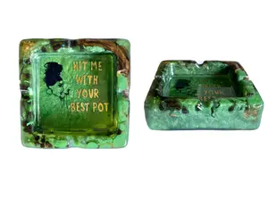 Personalized Ashtray - 'Hit Me With Your Best Pot' - Lighter Accessory - Accessories