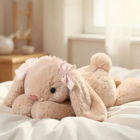 35cm/13.77in Cute Lop Jimny Rabbit Plush Toy, Soft Stuffed Long Ears Bunny Doll, Funny Baby Companion, Creative Gift for Kids Birthday Party, Girls Room Decor, Stuffed Animal Gifts
