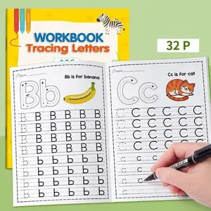 Letter Writing Practice Book, Pre-School Writing Workbook with Common Words, Suitable for Kindergarten and Kids over 3 Years Old