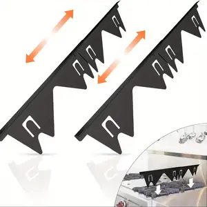 2-Piece Stainless Steel Stove Gap Covers, Heat Resistant Easy Clean, Adjustable Length 13.8-27.5 Inches, Kitchen Appliance Accessories