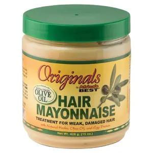 Africa's Best Originals Hair Mayonnaise Conditioner Cream - 15 oz Unisex Hydrating Haircare Remedy with Moisture-Boosting Blend of Vitamins & Olive Oil